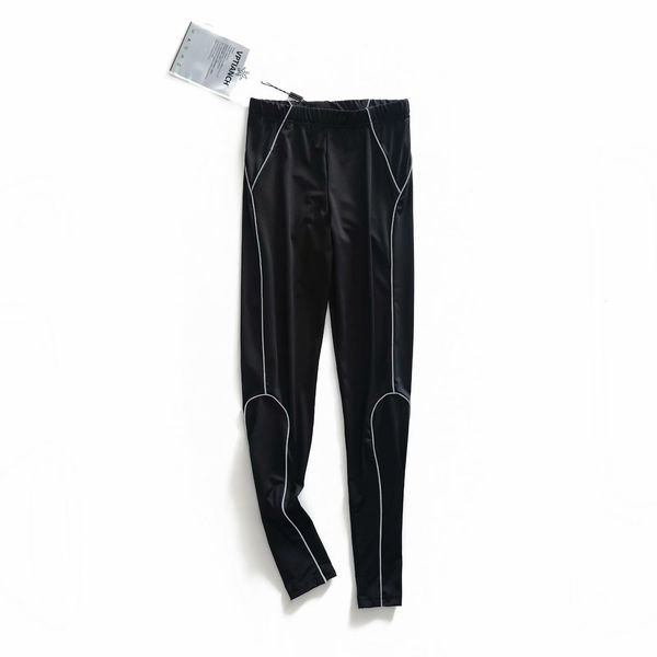 

fall 2019 new women's fashion versatile high waist casual pants reflective strip tight leggings, Black