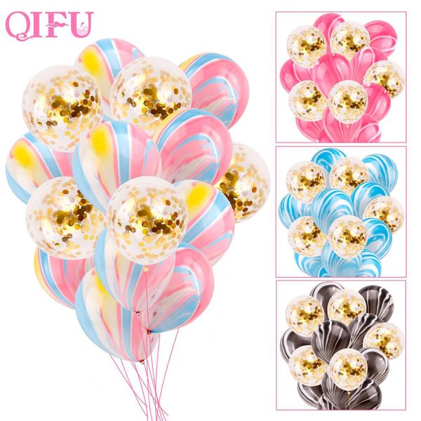 

qifu 12 дюймов confetti фольга баллон на воздушной шар гелиевой розовой золотой надувные латексные воздушные шары воздушные детские шарики н