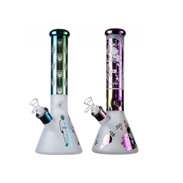 Neueste Spiel Becher Glas Bong Wasserpfeifen Gerade Rohr Wasser Rohre Öl Dab Rigs 18mm Weibliche Gelenk Mit Schüssel und Downstem