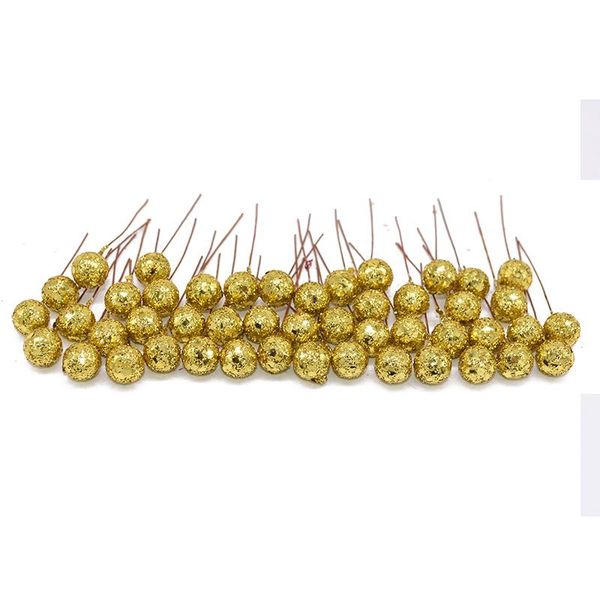 

50 шт. diy цветы блеск рождественские цветы искусственные ягоды искусственные цветы рождественские свадебные кристос вечеринка украшения 50