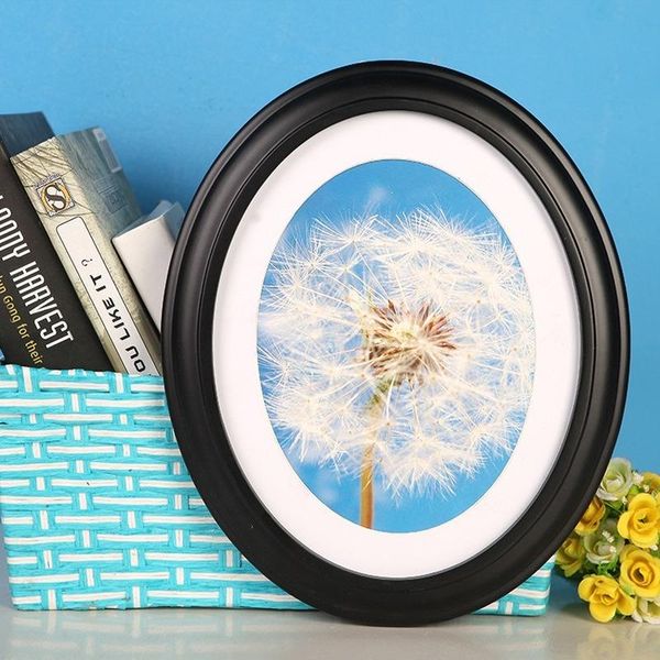 

7 inch /10 inch classic wooden oval shape p frame wall hanging decoration picture frame with seamless nail and s nail wf