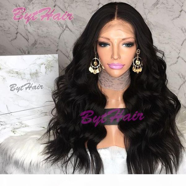 

bythair glueless peruvian wavy full lace human hair wigs with baby hair natural color long remy hair lace front wig for black women, Black;brown