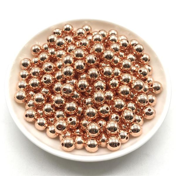 

wholesale 3 4 6 8 10 12mm 30-500pcs gold/gun-metal plated ccb round seed spacer beads for jewelry making diy bbyxrg packing2010