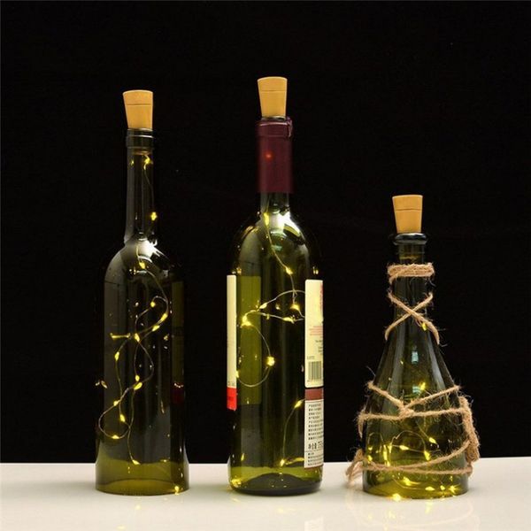 

factory price10 solar wine bottle ser copper glow party supplies cork shaped string led night fairy light cool white