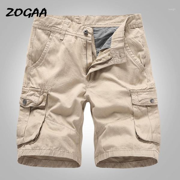 

zogaa cargo shorts men 2020 new mens casual cotton shorts male loose work man short pants1, White;black