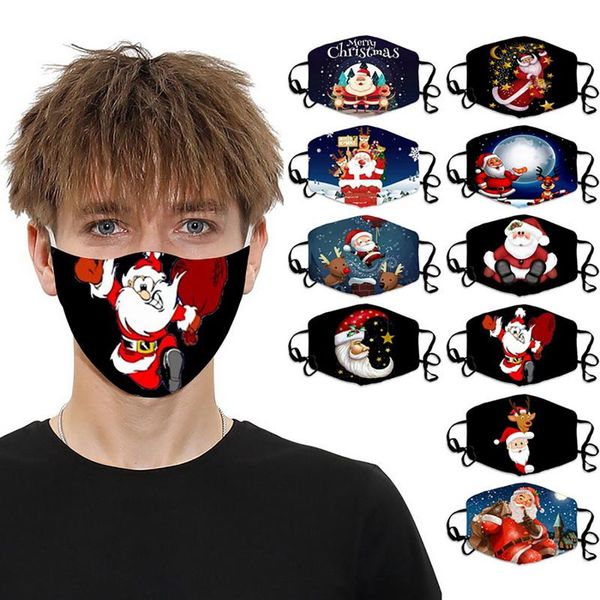

взрослый мод рождественские лица маска моющийся рот ткань лицевая маска для защиты многократно используемая санта растоп