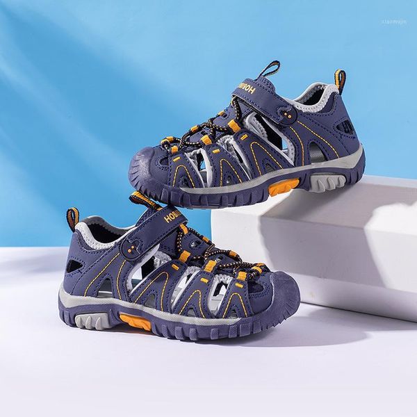 

athletic & outdoor kids casual shoes boy summer sneakers children's sport footwear non-slip light sandals flat size 21-391, Black