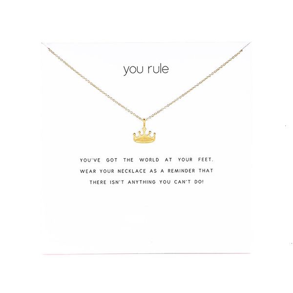 

factory2nqnfashion crown pendant necklace king women minimalist clavicle chain statement choker necklaces you rule gift card