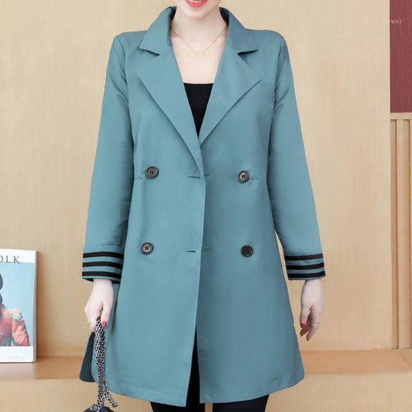 

sagace 2020 new coat women long fleece blend coat autumn thin slim fit jacket lady mujer fashion turn-down collar solid1, Black
