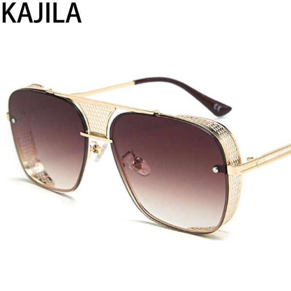 

sunglasses arrival 2021 brand designer square for men metal brown gradient sun glasses women gafas de sol hombre 1169, White;black