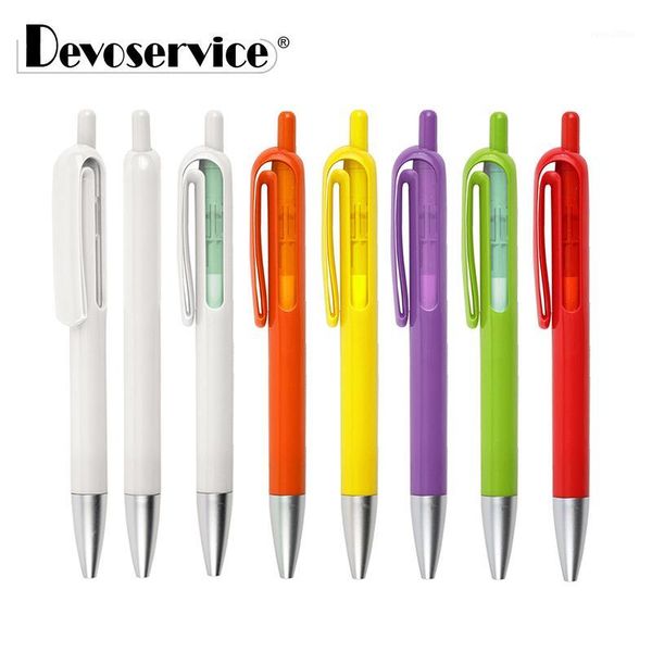 

color large refill ballpoint pen plastic ball pens office cute school pen supplies stationery fine point 1.0mm blue/black ink1, Blue;orange