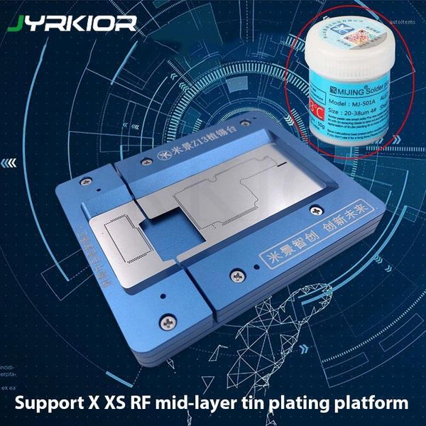 

jyrkior mj z13 for x/xs/xs max mainboard middle layer bga reballing stencil plant tin platform logic board rework tool1