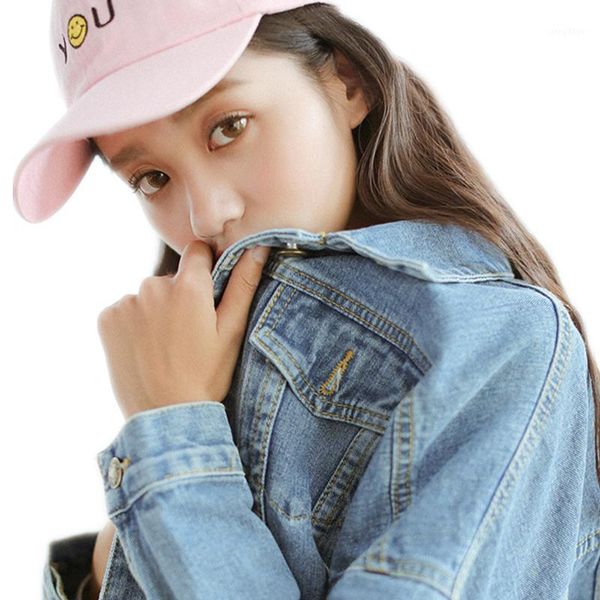 

wholesale- 2017 ladies new fashion blue boyfriend denim outerwear autumn womens lapel long sleeve single breasted casual jacket sun1231, Black;brown