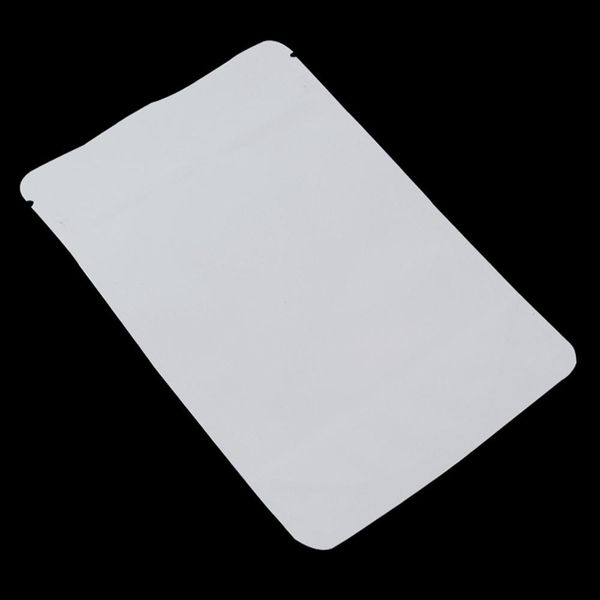 

150pcs lot matte white pure aluminum foil standup pouch ziplock bag reclosable dried fruit packaging 9 size h bbymrf