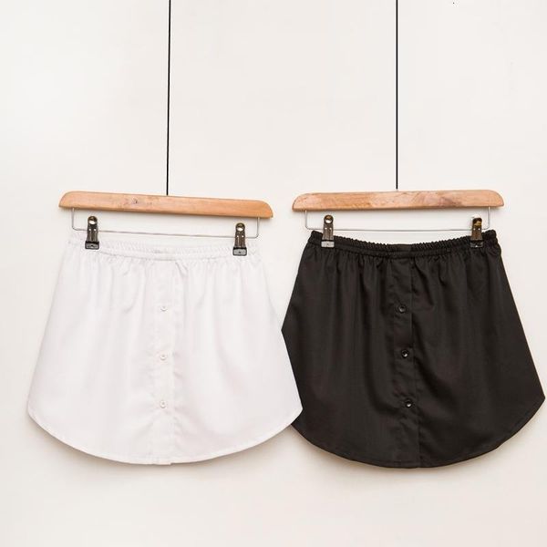 

summer a shirt false mini skirt show thin short skirt half-body beskirts fake hem black white