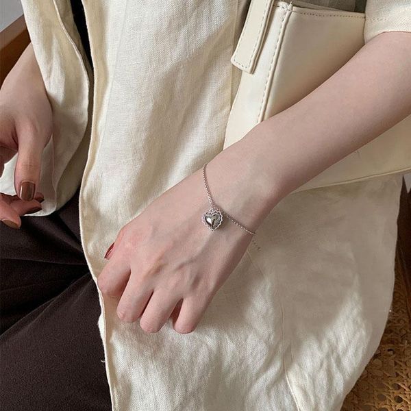 

charm bracelets korean designer chrams for women anime lace heart-shaped bracelet jewelry accesorios gift wholesale pulseras, Golden;silver