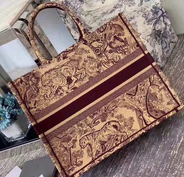 

luxury quality 1:1 multicolor mille fleurs print embroidery women handbag shopping bag printing shoulder bags fashion women's
