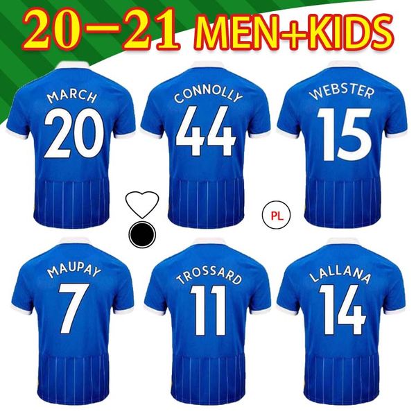 

new 2021 soccer jerseys maupay lallana football shirt dunk connolly trossard men kids jersey rodriguez uniforms, Black;yellow