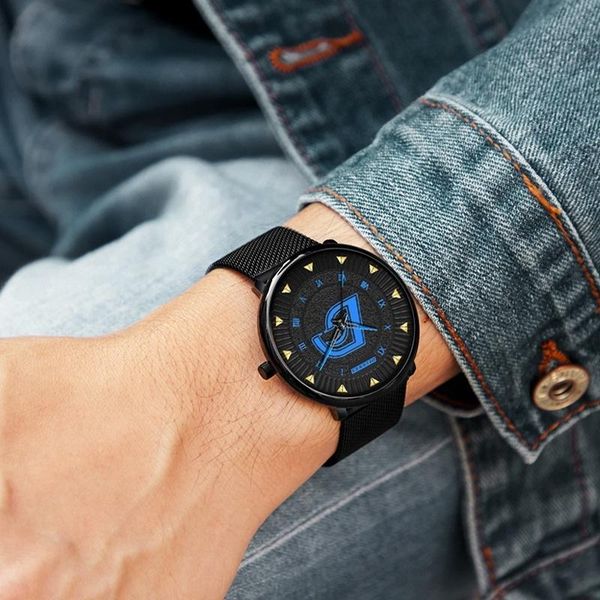 

2020 minimalist men's fashion ultra thin watches simple men business stainless steel mesh belt quartz watch relogio masculino wmtypz, Silver