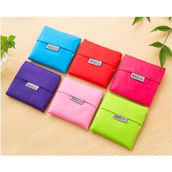 

foldable shopping gift nylon bag portable creative reusable environmental protection pouch eco-friendly bags wholesale