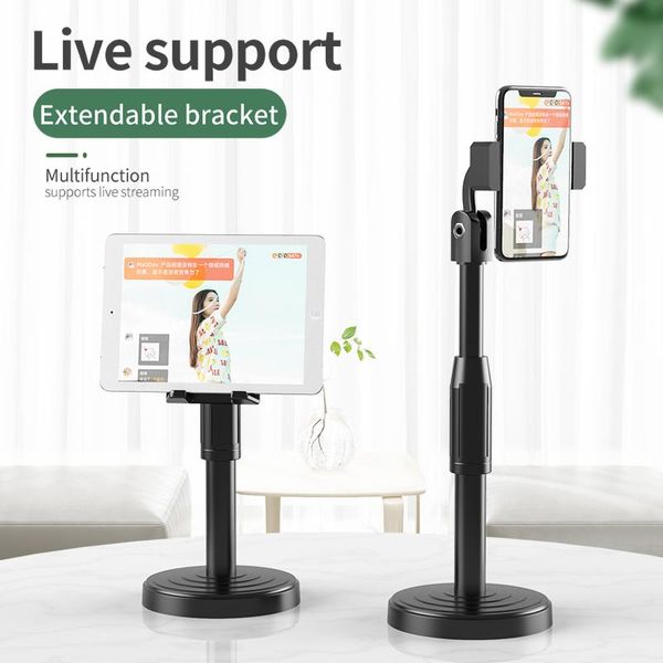 

tripods multi-functional retractable mobile phone stand for live broadcast desk table clip bracket mount cell support holder