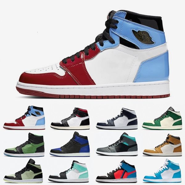 

fearless high low crimson tint mens basketball shoes 1s light smoke grey barely volt satin snake men women sports sneakers zapatos, White;red