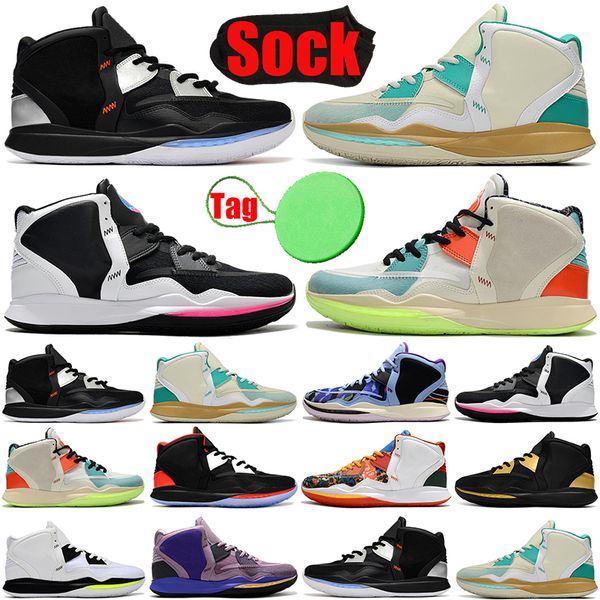 

with sock tag kyrie 8 mens basketball shoes fire and ice keep sue fresh aluminum men trainers sports sneakers size 40-46 discount