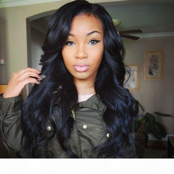

body wave virgin brazilian human hair 360 lace wigs pre plucked lace front wigs for black women 130 density 360 lace frontal wigs, Black;brown