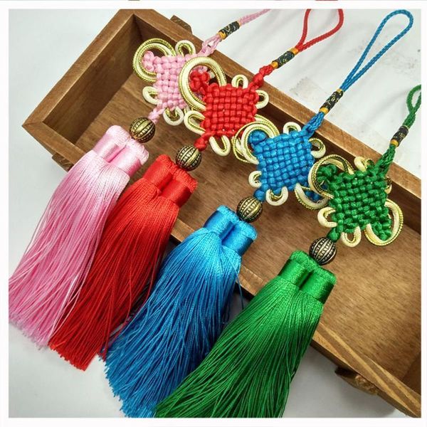 

12pcs lot 12cm chinese knot double tassel silk fringe sewing tassel trim decorative key tassels for curtains home decoration h qylchf