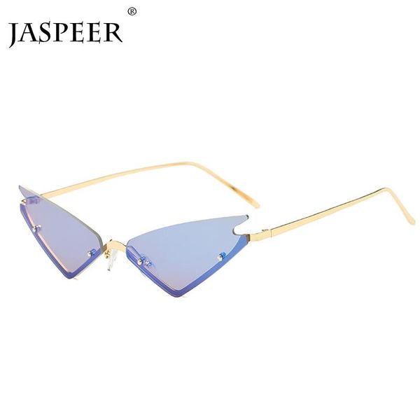 

jaspeer rimless steampunk sunglasses women 2020 vintage sunglasses men ladies sun glasses retro mirror shades uv400, White;black