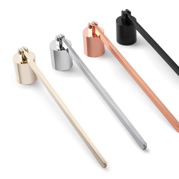 

stainless steel candle flame snuffer wick trimmer tool multi colour put out fire on bell easy to use