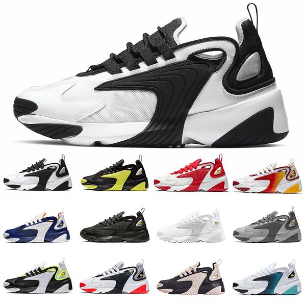 

tekno zoom 2k men women running shoes m2k trainer sports sneakers white black blue red outdoor athletic des chaussures size 36-45, White;red