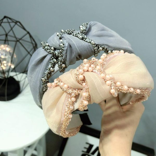 

fashion wide edge pearl hair band bohemian sweet, antiskid and simple hair band