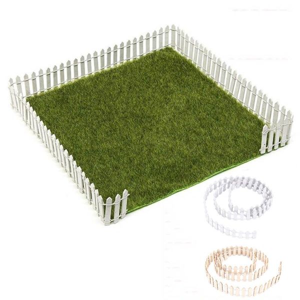 

decorative objects & figurines 100cm*3cm miniature small wood fence diy dollhouse fairy garden micro plant pot decor bonsai ornament