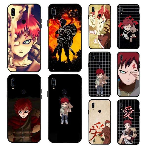 

1dwnaruto gaara mobile phone case redmi note 8 9 pro 7 8t 9a 9s k20