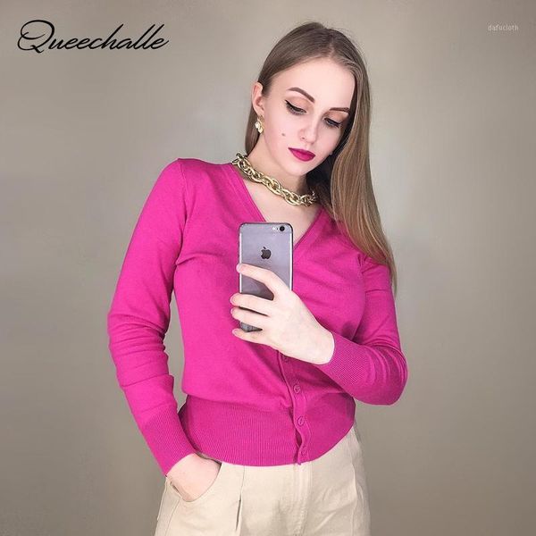 

queechalle spring autumn knitted cardigans women s - 6xl plus size casual knitwear solid v neck long sleeve female sweater coat1, White