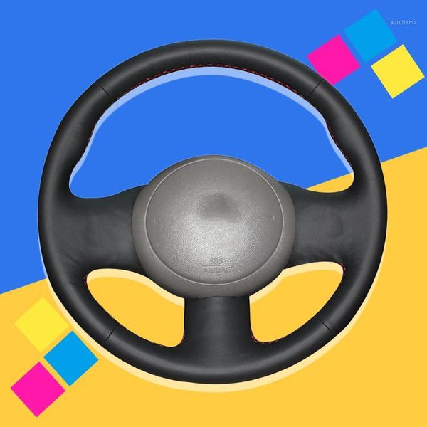 

auto braid on the steering wheel cover for march sunny versa 2013 almera interior accessories car braiding car-styling1