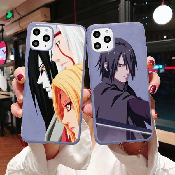 

naruto cartoon cute animation japane sasuke mobile phone case purple def 11 12 pro xs max 8 7 6 6s plus x se 2020 xr