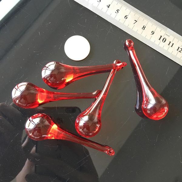 

5 of 80mm transparent red glass glass art prism drop spider pendant crystal pendant suncatcher diy h wmthra