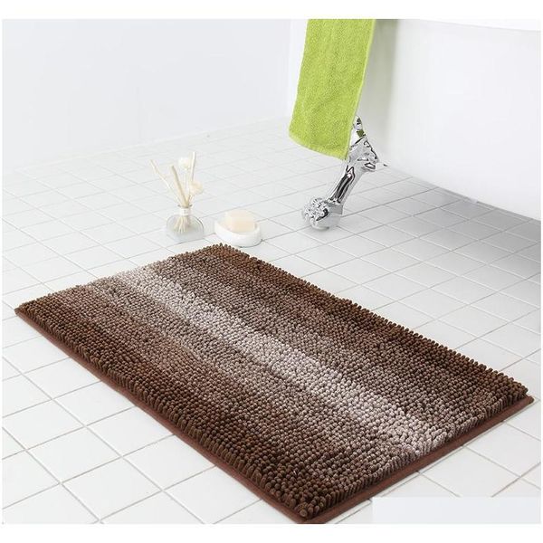

wholesale-honlaker 2017 new microfiber chenille gradient stripe bath mats kitchen qylzdf ppshop01