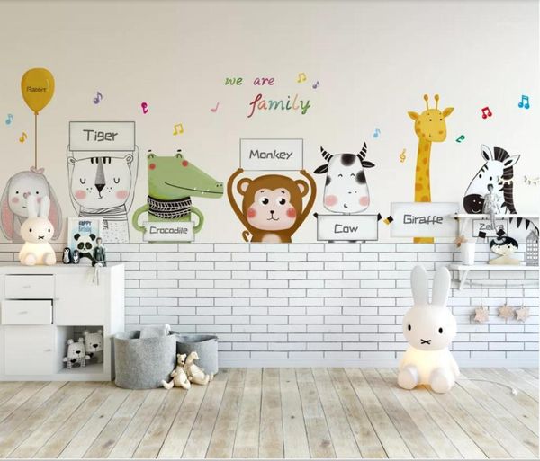 

wallpapers children's room wallpaper carton wall mural tapeta dziecieca custom po paper contact waterproof canvas cover1