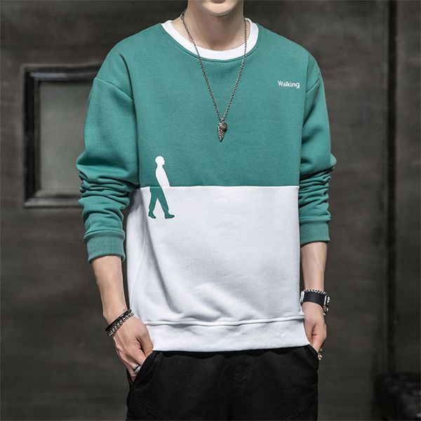 

sweater autumn and winter new sportswear korean fashion loose long sleeve pullover men's coat, Gray