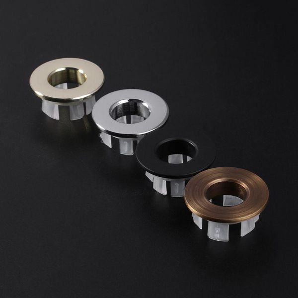 

bathroom basin sink overflow cover six-foot round insert chrome ring hole cap k43c