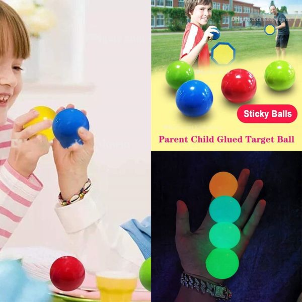 

luminous ceiling balls stress relief sticky ball glued target ball decompression balls slowly squishy glow toys kids adults e121101