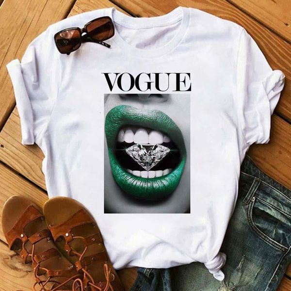 

maycaur harajuku sexy lips tshirt женщины vogue rose diamond snake печатные дамы топы хип-хоп улица летние женские рубашки tee tee, White