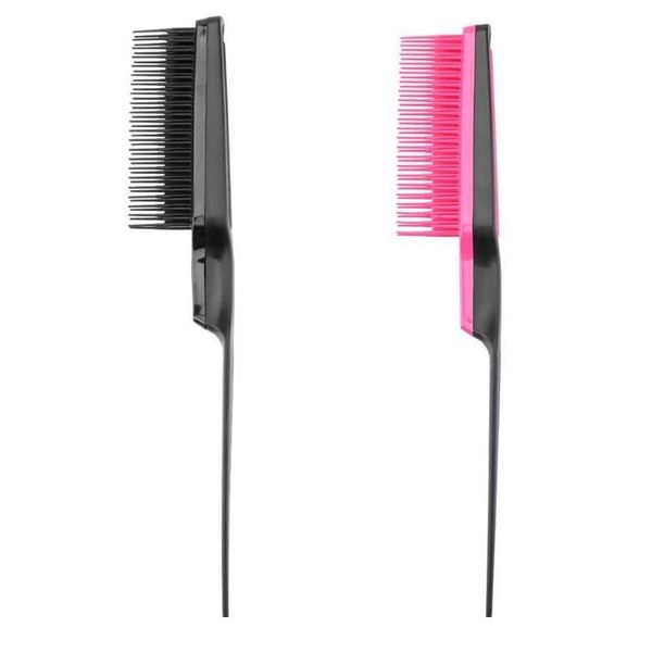 

1pc professional hairdressing dense tooth comb plastic fine-tooth comb salon anti-static combs hairbrush styli sqcvju, Silver