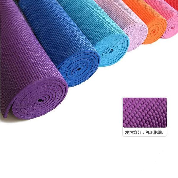 

yoga mats environmentally friendly tasteless foam pvc mat anti-slip thick gymnastic solid color yoga1