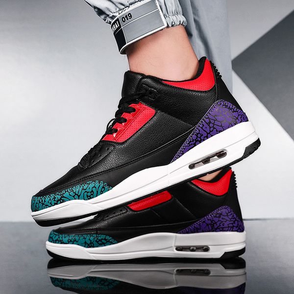 

athletic men sneakers street trainers sports outdoor tenis classic air basketball shoes plus size 46 c1212, Black;white