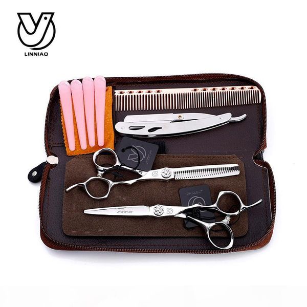 

6 inch cutting thinning hairs scissor barber styling tool stainless steel salon hairdressing shears regular flat teeth blades
