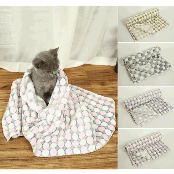

kennels & pens cat mat warm coral fleece pet puppy dog mats blanket sleeping bed sofa cover supplies hj011